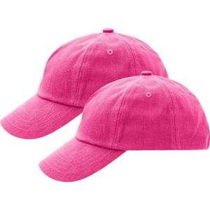 Myrtle Beach baseballcap voor volwassenen - 4x - Petjes - Fuchsia roze - Cap