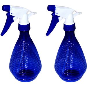 Concorde Plantenspuit/waterverstuiver - 2x - blauw - 500 ml