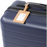Kofferlabel van eco friendly kurk - 10 x 6 cm - reis/handbagage labels - gesp bandje