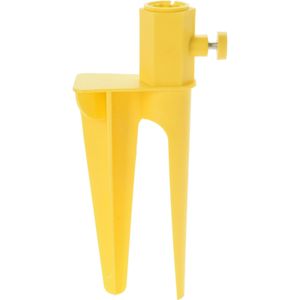 Pro Beach Parasolboor met dubbele spies - geel - kunststof - parasolharing/parasolhouder