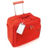 Kofferlabel van kunststof - 4x - rood - 11 x 7 cm - reiskoffer/handbagage labels