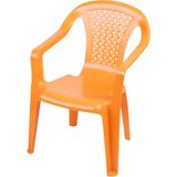 Sunnydays Kinderstoel - 2x - oranje - kunststof - buiten/binnen - L37 x B35 x H52 cm - tuinstoelen