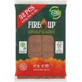 Fire-up Barbecue aanmaakblokjes - 64x - bruin - reukloos - niet giftig - BBQ