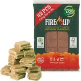 Fire-up Barbecue aanmaakblokjes - 64x - bruin - reukloos - niet giftig - BBQ