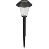 LuxForm Solar tuinlamp - 4x - zwart - LED Softtone effect - oplaadbaar - D12 x H42 cm