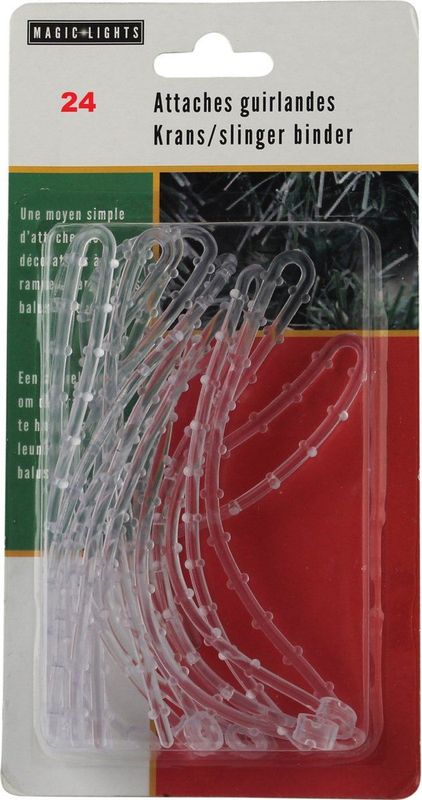 Peha Leuning/Trapleuning Tie-wrap Haakjes - 24x - Kerstverlichting Ophangen