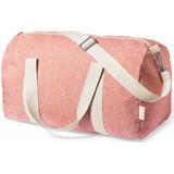 Reistas/weekendtas/sporttas model Nature - 49 x 26 x 24 cm - Retro rood/naturel