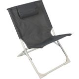 Sunnydays Havana camping/strand stoel - 2x - aluminium - inklapbaar - grijs - L49 x B62 x H61 cm