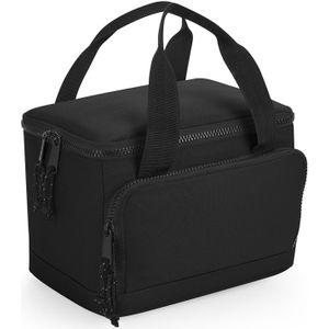 Bagbase koeltasje/lunch tas model Compact - 24 x 17 x 17 cm - 2 vakken - zwart - klein model - kwaliteit