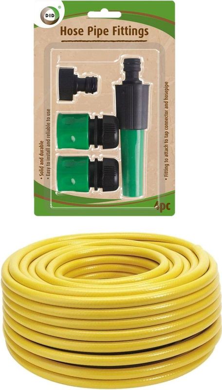 Hendrik Jan Tuinslang 25 meter - anti knik - 13mm - met koppelstukken/spuitstuk set