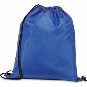 Gymtas/lunchtas/zwemtas met rijgkoord - voor kinderen - blauw - 35 x 41 cm - rugtas