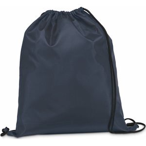 Gymtas/lunchtas/zwemtas met rijgkoord - voor kinderen - donkerblauw - 35 x 41 cm - rugtas