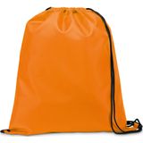 Gymtas/lunchtas/zwemtas met rijgkoord - voor kinderen - oranje - 35 x 41 cm - rugtas