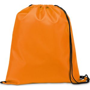 Gymtas/lunchtas/zwemtas met rijgkoord - voor kinderen - oranje - 35 x 41 cm - rugtas