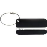 Kofferlabel discovery - zwart- 8 x 4 cm - reiskoffer/handbagage label