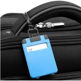 Kofferlabel Jenson - 2x - blauw - 8 x 5.5 cm - reiskoffer/handbagage label