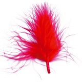 Hobby knutsel veren - 100x - rood - 7 cm - sierveren - decoratie