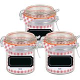 Weckpot/Inmaakpot - 6x - 250 ml - Glas - met Beugelsluiting - Incl. Etiketten