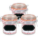 Weckpot/Inmaakpot - 6x - 250 ml - Glas - met Beugelsluiting - Incl. Etiketten