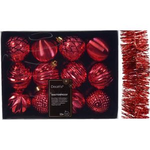 37x stuks kunststof kerstballen licht champagne 6 cm | Fun en Feest
