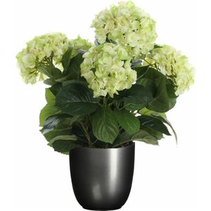 FagusHome 35 stuks hortensiabloemen, 18 cm, kunstbloemen met stelen, kunstmatige hortensia, bloemen ter decoratie (lichtblauw