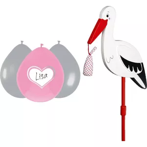 Babyshower Decoratie Jongen – 6 Honingraat Tafelstandaards Met Ooievaar, Regenboog En Meer, Boho-stijl