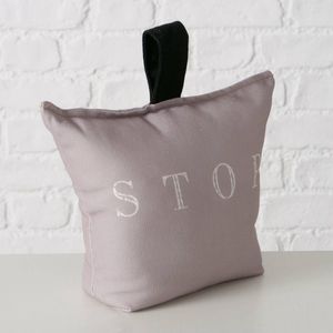 Boltze Deurstopper Zak - 2 Kg - Oud Roze - Polyester - 23 X 10 cm - Stop Tekst