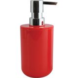 MSV - Moods - Badkamer Accessoires Set - Rood - Kunststof - Inclusief Toiletborstel en Pedaalemmer