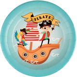 Piraten feest wegwerp servies set - 10x bordjes / 10x bekers / 20x servetten