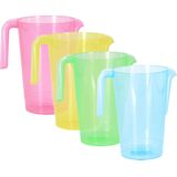 Excellent Houseware Schenkkan/waterkan - geel - 1500 ML - kunststof - 20 x 18 x 20,5 cm