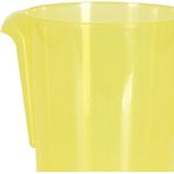 Excellent Houseware Schenkkan/waterkan - geel - 1500 ML - kunststof - 20 x 18 x 20,5 cm
