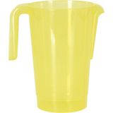 Excellent Houseware Schenkkan/waterkan - geel - 1500 ML - kunststof - 20 x 18 x 20,5 cm