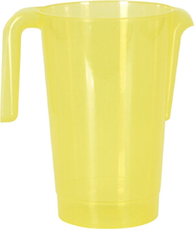 Excellent Houseware Schenkkan/waterkan - geel - 1500 ML - kunststof - 20 x 18 x 20,5 cm