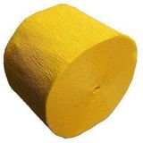 Crepe papier rol - 3x - geel - 200 x 5 cm - brandvertragend - Crepepapier