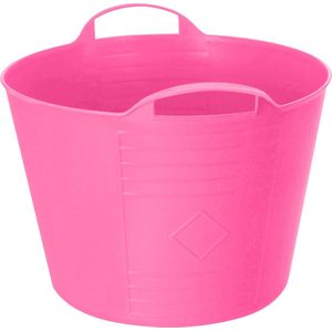 Excellent Houseware Flexibele emmer - roze - 27 liter - kunststof - 40 x 35 cm