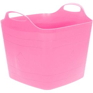 Excellent Houseware Flexibele emmer - roze - 25 liter - kunststof - vierkant - 35 x 38 cm