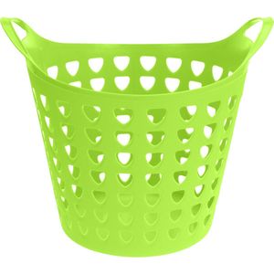 Excellent Houseware Flexibele wasmand - groen - 26 liter - kunststof - 40 x 42 cm