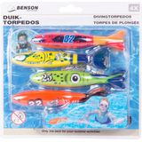Benson Duikspeelgoed torpedos - 8-delig - gekleurd - kunststof
