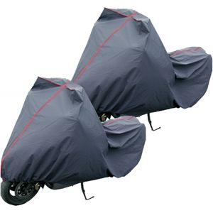 Beschermhoes voor brommer/scooter/motor - 2x - universeel - grijs - 250 x 115 x 75 cm - Motorhoezen