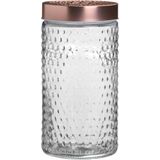 Voorraadpot/Bewaarpot Blair - 4x - 1.5L - Glas - Koperen Deksel - Incl. Etiketten