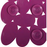 MSV Douche/Bad Anti-Slip Matten Set - Paars - PVC - 2 Stuks