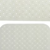 MSV Douche/bad anti-slip matten set badkamer - rubber - 2x stuks - wit - 2 formaten