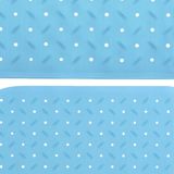 MSV - Douche/bad Anti-slip Mat - Lichtblauw - Rubber - Set van 2 Stuks