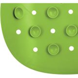 MSV Douche/bad anti-slip matten set badkamer - rubber - 2x stuks - limegroen - 2 formaten