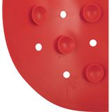 MSV Douche/bad anti-slip matten set badkamer - rubber - 2x stuks - rood - 2 formaten