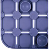 MSV Douche/bad anti-slip matten set badkamer - rubber - 2x stuks - donkerblauw - 2 formaten
