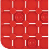 MSV Douche/bad anti-slip matten set badkamer - rubber - 2x stuks - rood - 2 formaten