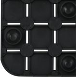 MSV Douche anti-slip mat en droogloop mat - Sevilla badkamer set - rubber/microvezel - zwart