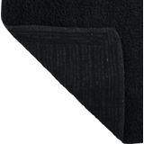 MSV Douche anti-slip/droogloop matten - Napoli badkamer set - rubber/polyester - zwart