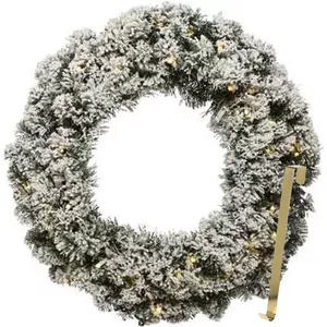 Emerald kunstkerstkrans met blauwe bessen d45cm kopen? Kunstbloemen en